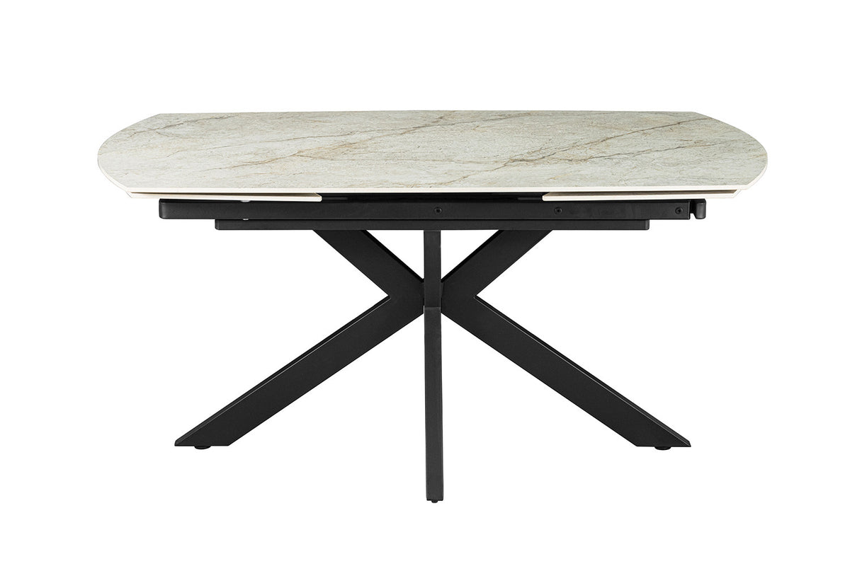 Rousseau - Table extensible Ares - Pierre Beige Brillant - 160-240 cm