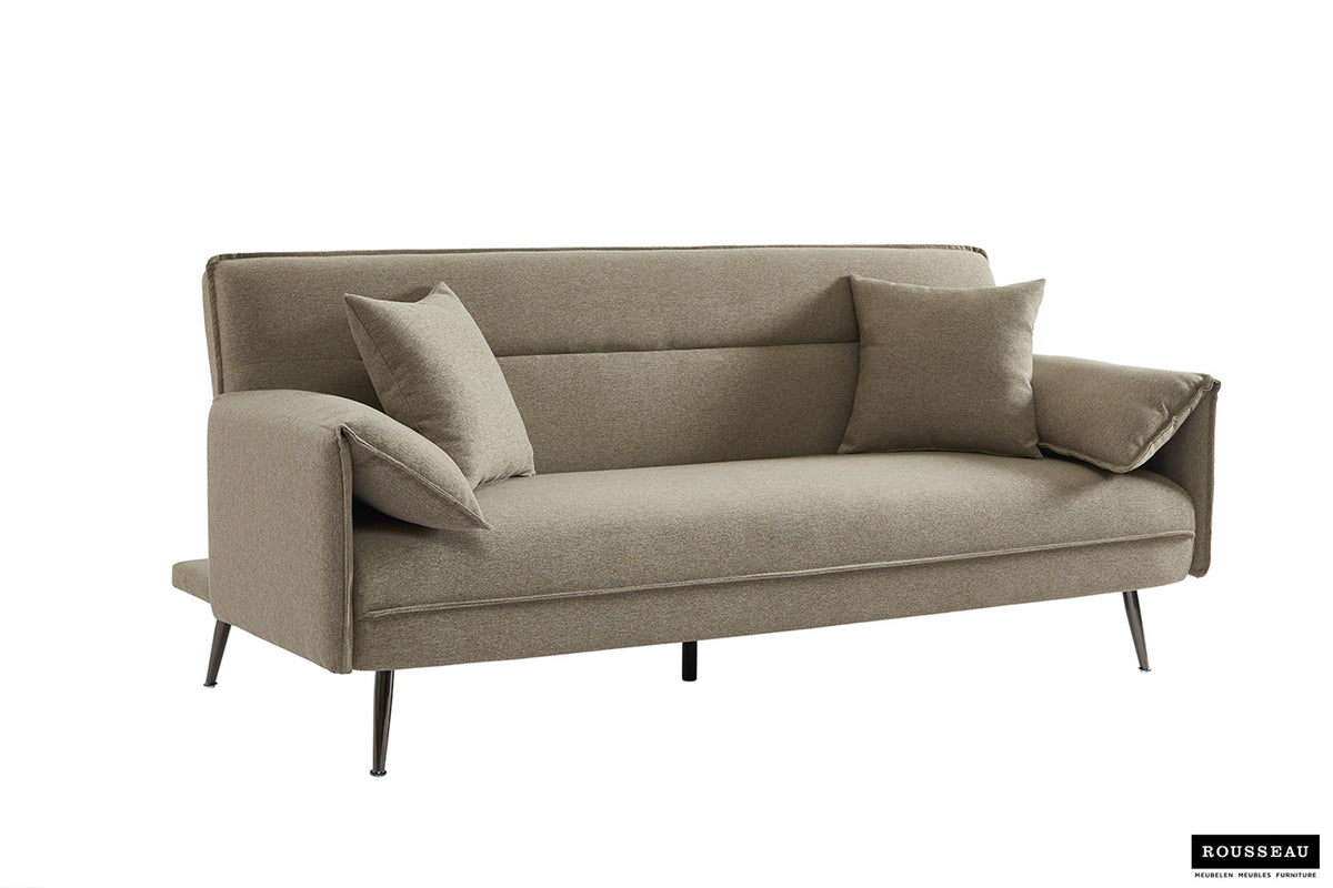 Rousseau - Zetelbed Sivas - Stof Ote Family 4 Beige - 95x199x89 cm