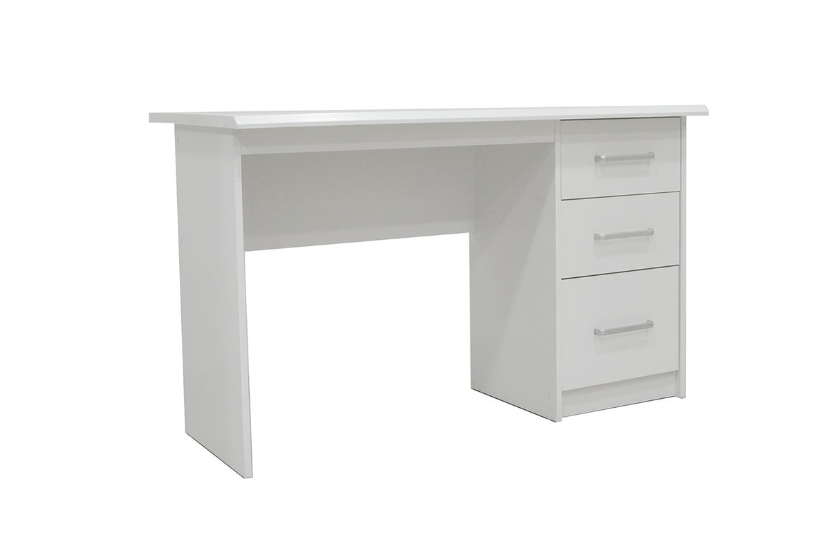 Rousseau - Bureau Mateo 3 lades Wit - 75x121x60 cm
