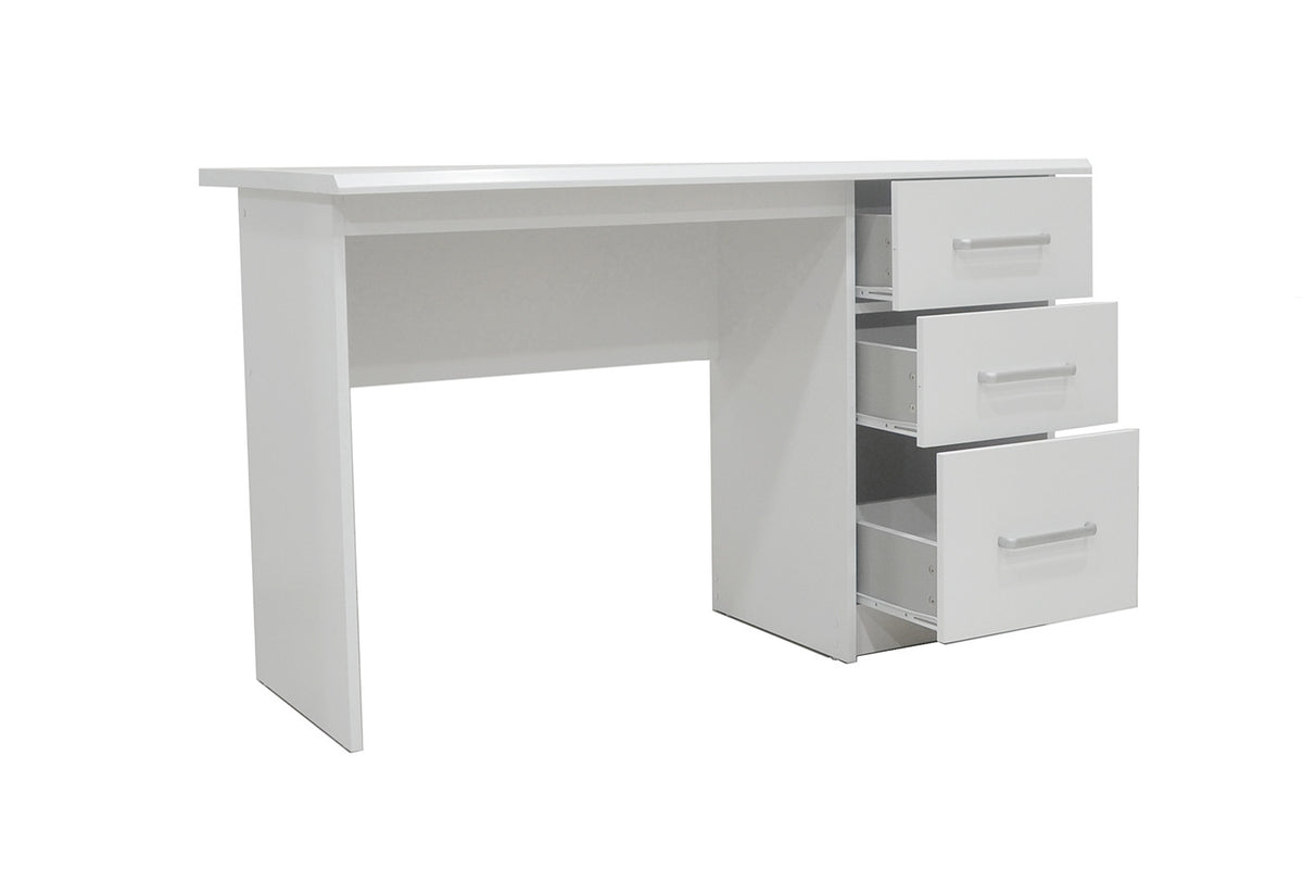 Rousseau - Bureau Mateo 3 lades Wit - 75x121x60 cm