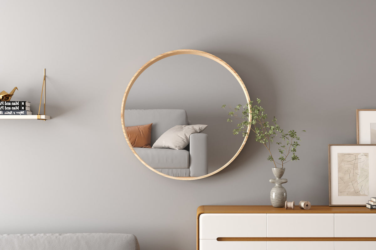 Rousseau - Miroir Ria 80x80 Vieux chêne - 80x80x9,5 cm