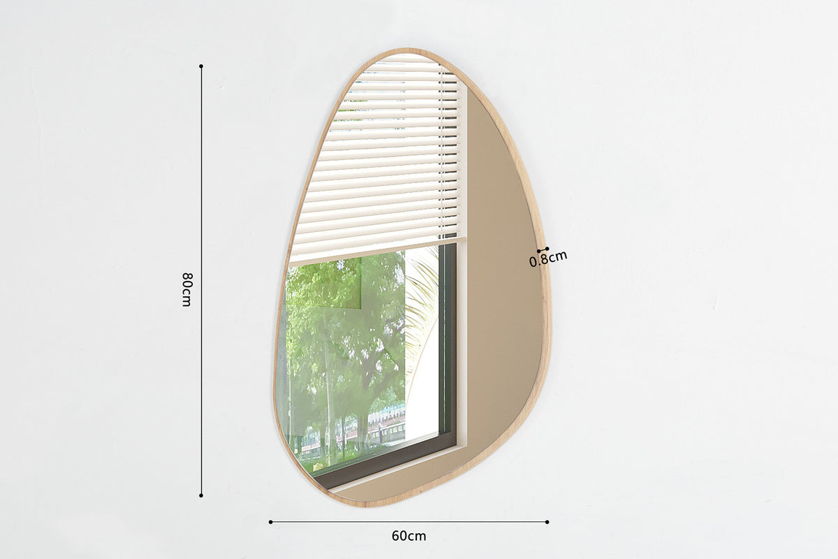 Rousseau - Miroir Roza 80x60 Vieux chêne - 80x60x0,8 cm