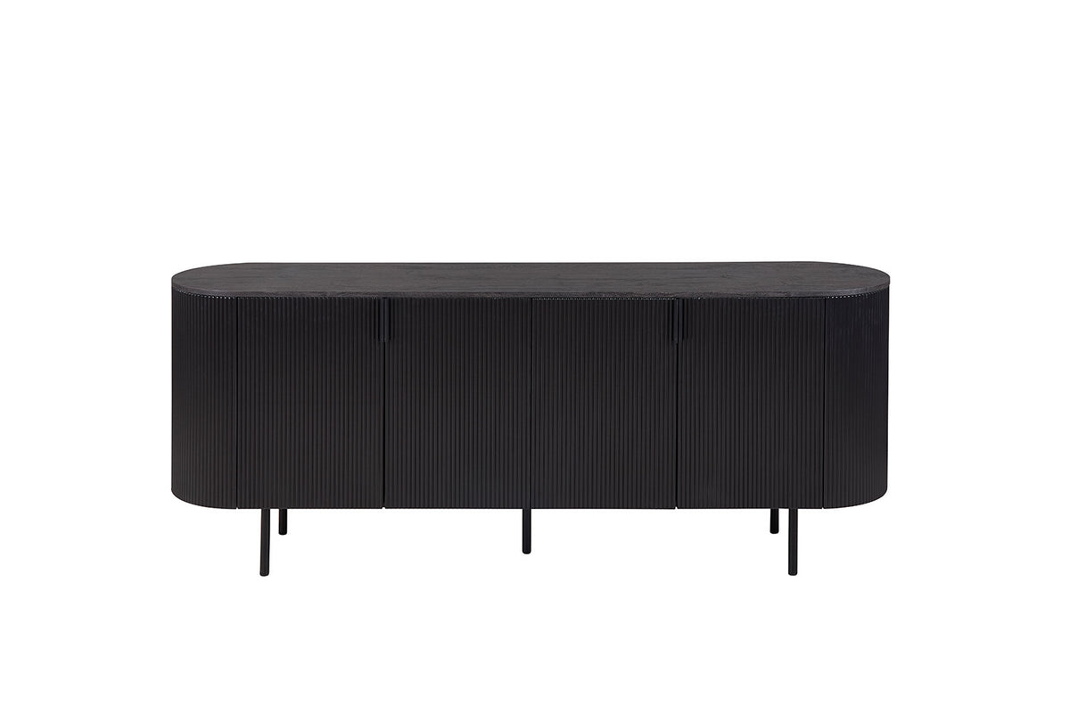 Rousseau - Buffet Lagos 200 cm Décor Marron Foncé - 80x200x45 cm