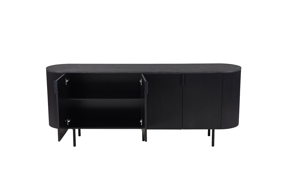 Rousseau - Buffet Lagos 200 cm Décor Marron Foncé - 80x200x45 cm