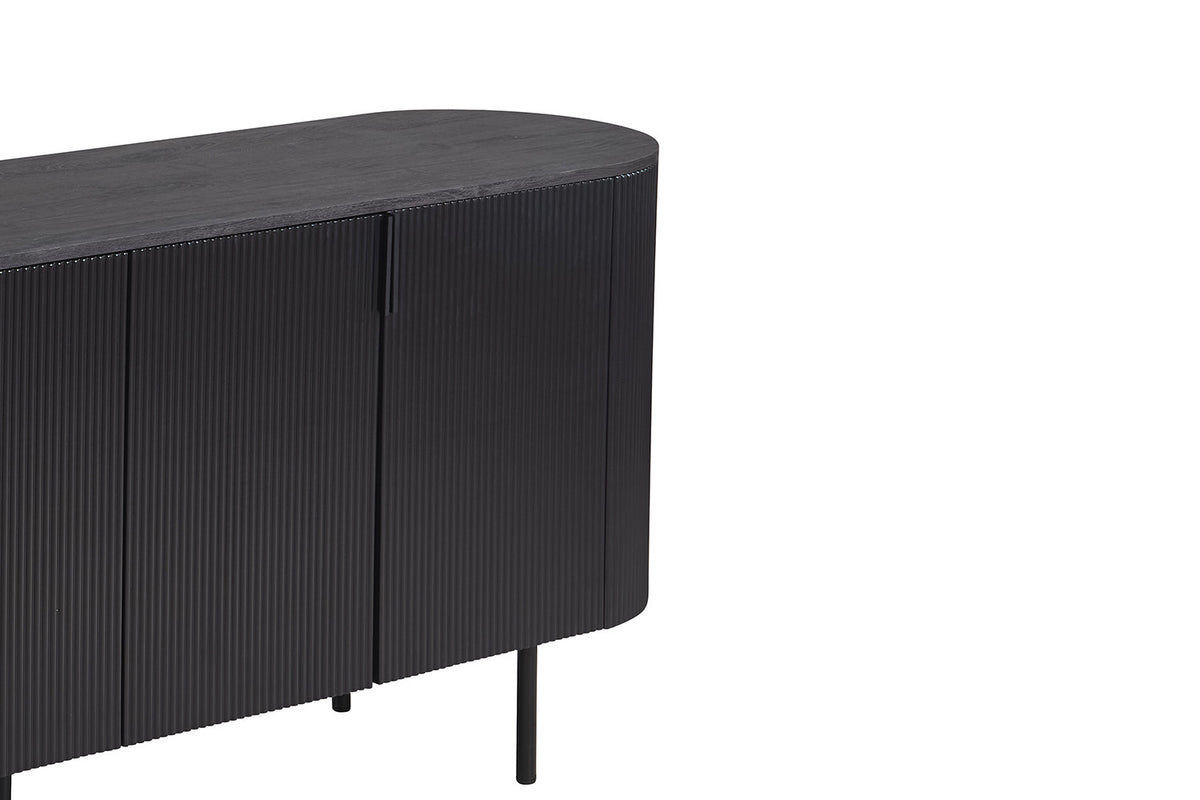 Rousseau - Buffet Lagos 200 cm Décor Marron Foncé - 80x200x45 cm