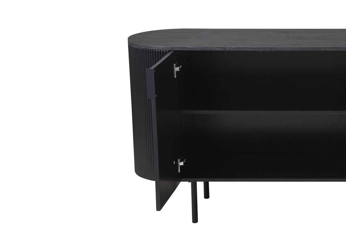 Rousseau - Buffet Lagos 200 cm Décor Marron Foncé - 80x200x45 cm