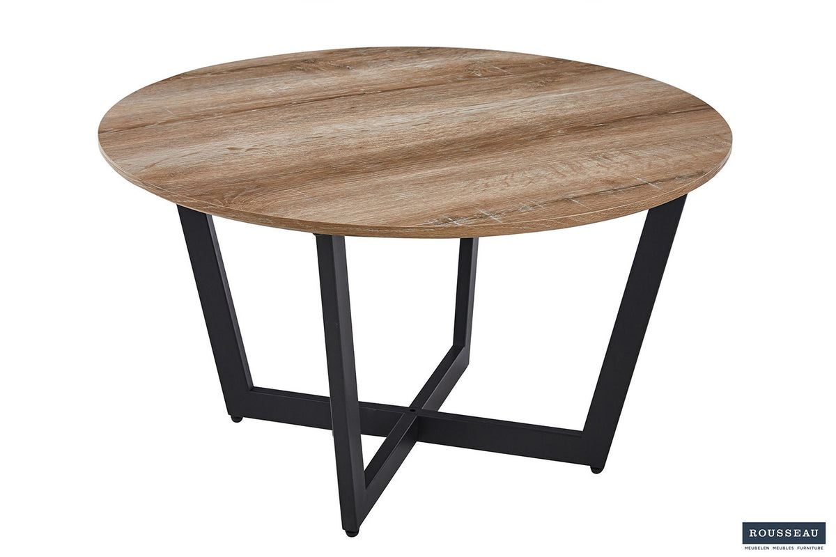 Rousseau - Table basse Paso 3 Décor Vieux Chêne - 45x80x80 cm