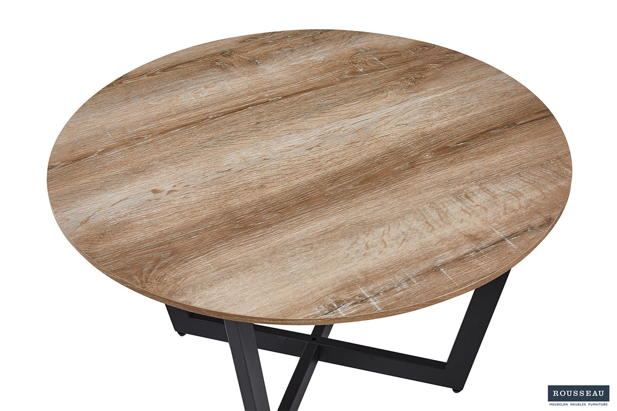 Rousseau - Table basse Paso 3 Décor Vieux Chêne - 45x80x80 cm