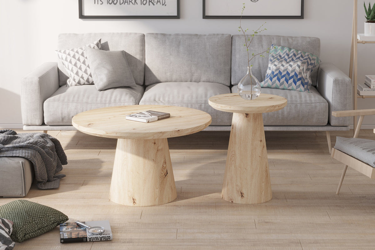 Rousseau - Salontafel Lukas 80 cm Decor Oude eik - 45x80x80 cm