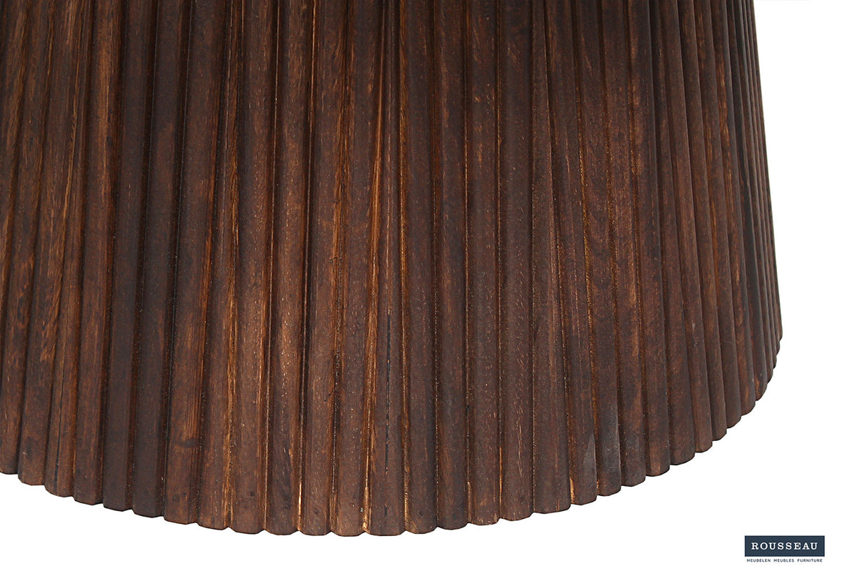 Rousseau - Salontafel Miguel 80 cm Rond Mango hout Donkerbruin - 38x80x80 cm