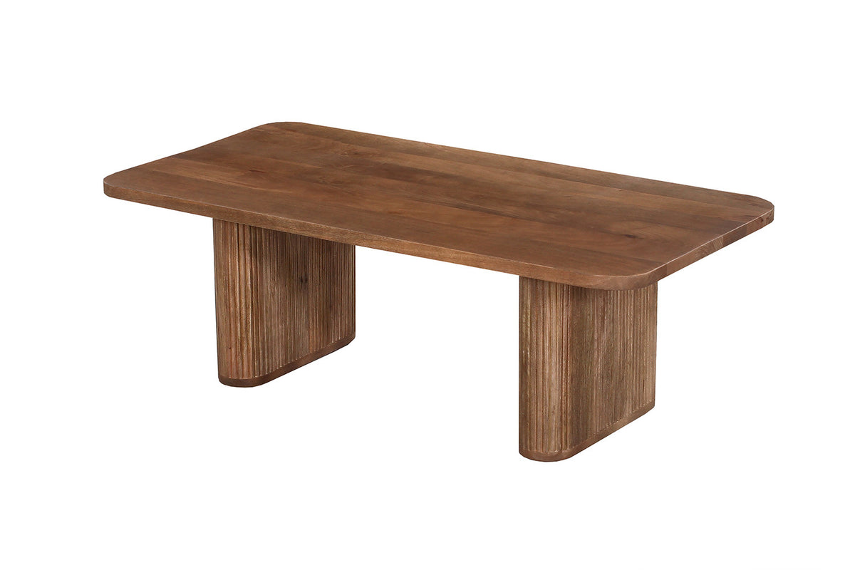 Rousseau - Table basse Jean Manguier Marron clair - 40x120x60 cm