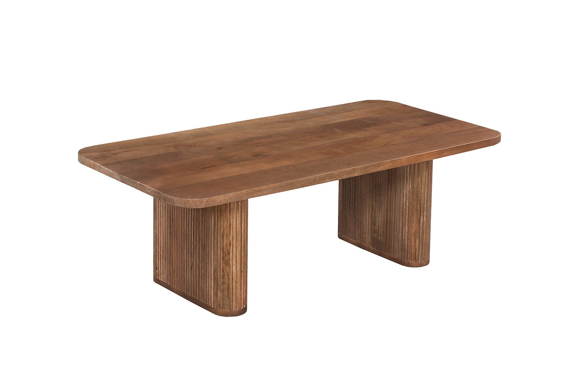 Rousseau - Table basse Jean Manguier Marron clair - 40x120x60 cm