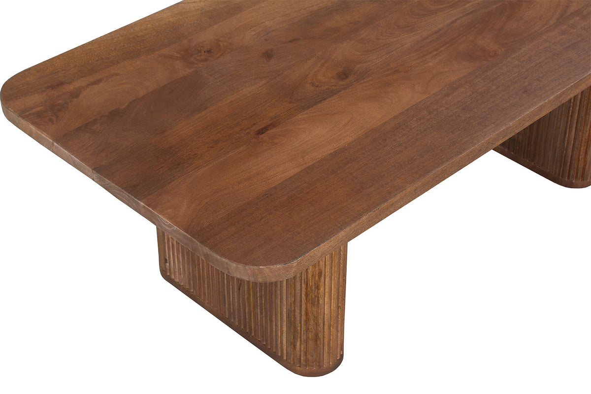 Rousseau - Table basse Jean Manguier Marron clair - 40x120x60 cm