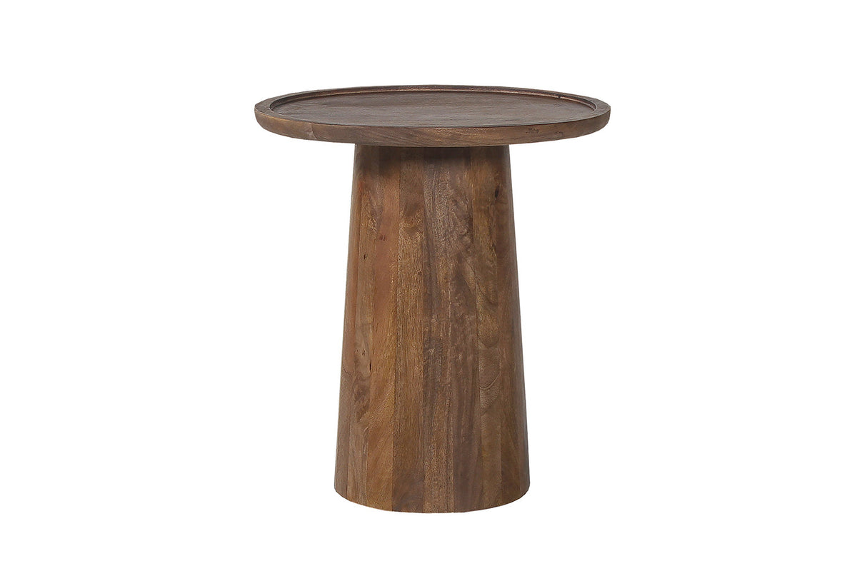 Rousseau - Table basse Jules 45x50 cm Ronde Manguier Marron clair - 50x45x45 cm