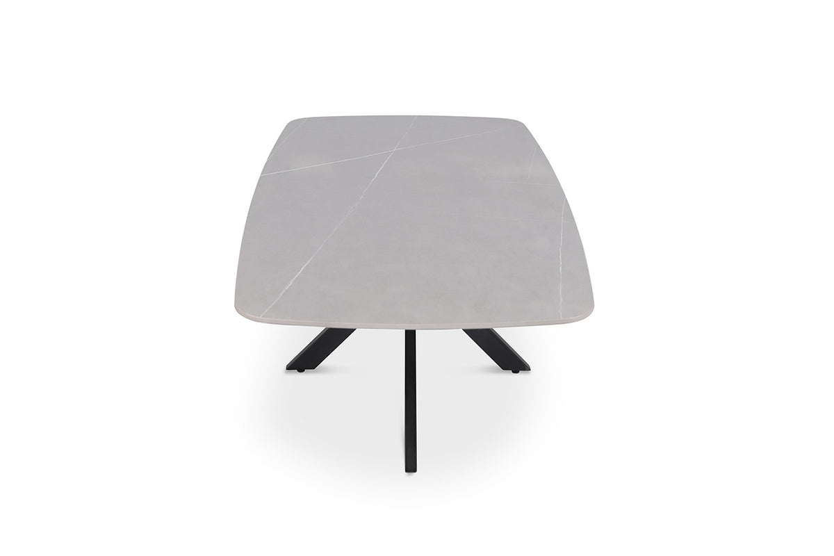 Rousseau - Table basse Apollo 130 cm Danoise Ovale Gris Pierre - 45x130x70cm