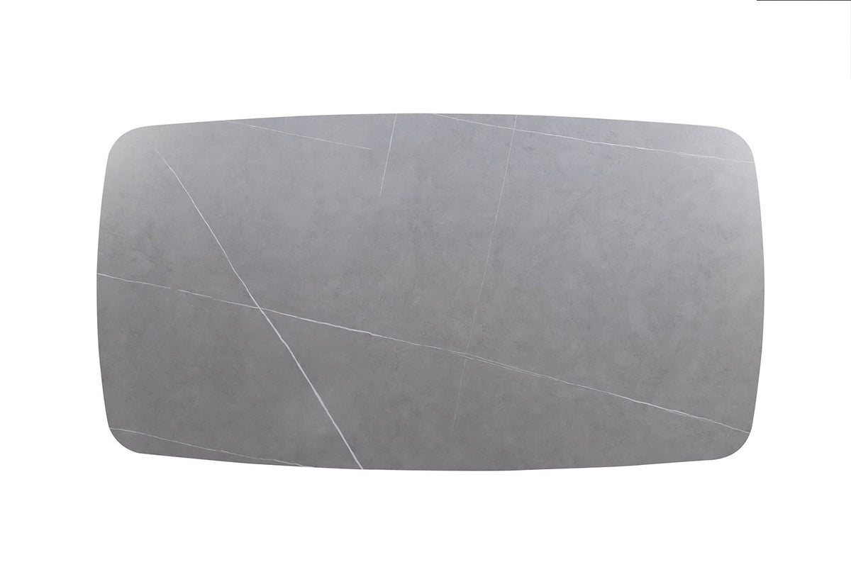 Rousseau - Table basse Apollo 130 cm Danoise Ovale Gris Pierre - 45x130x70cm
