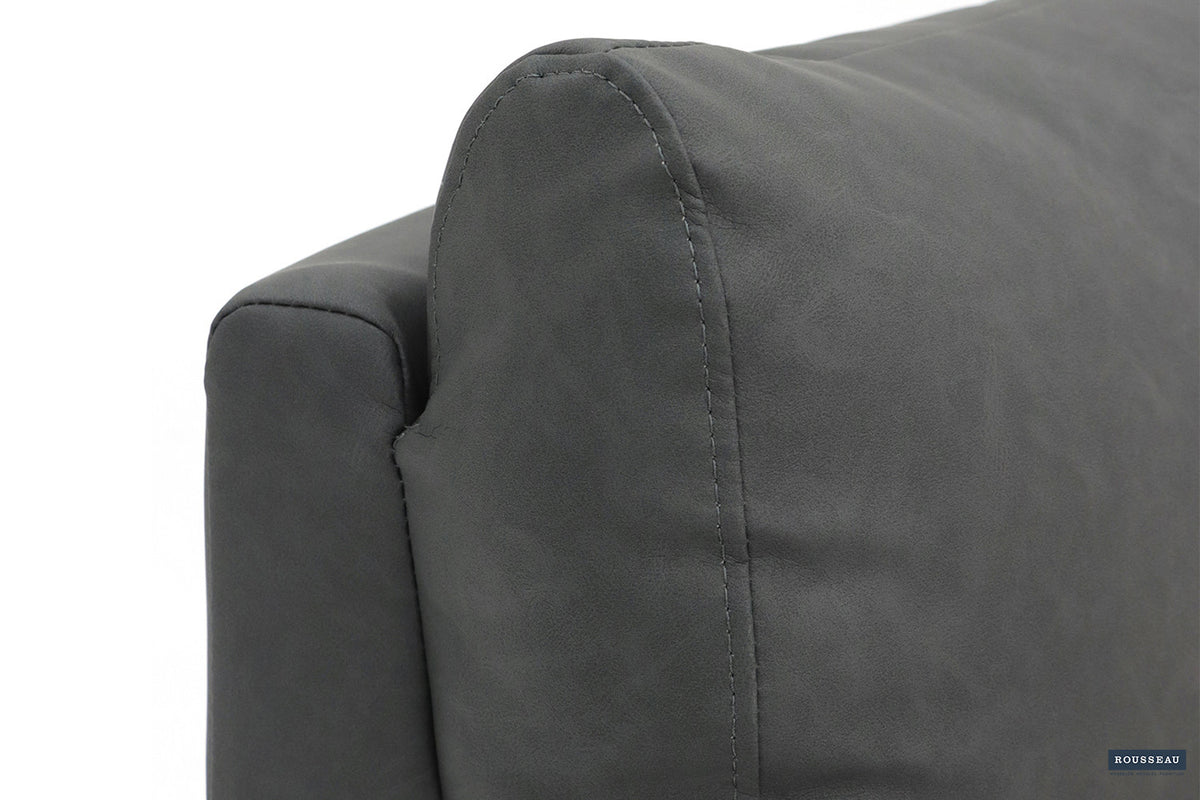 Rousseau - Relax France réglable manuellement PU Noir - 105x78x90 cm