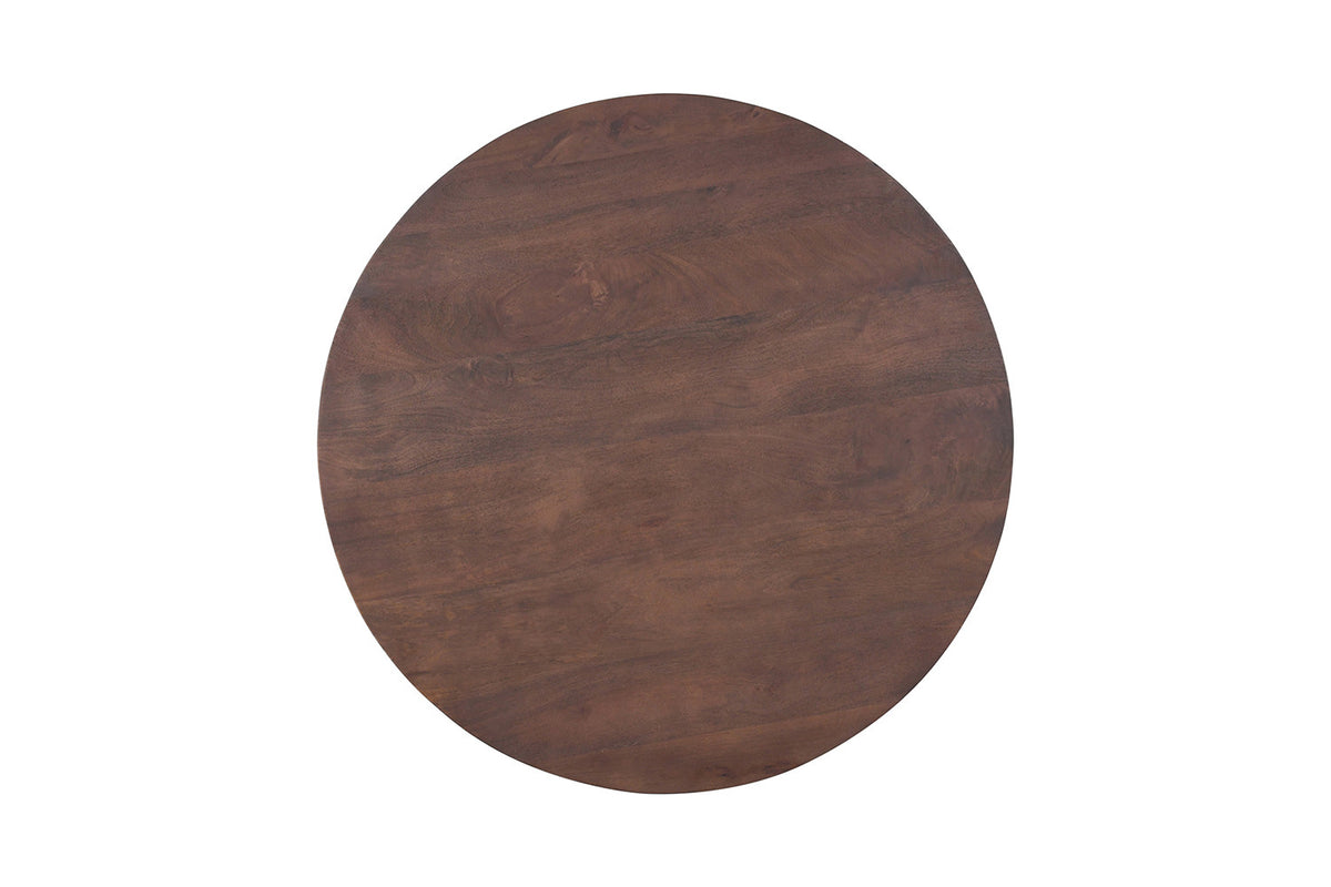 Rousseau - Table Tommy 130 cm Ronde Manguier Marron - 77x130x100cm
