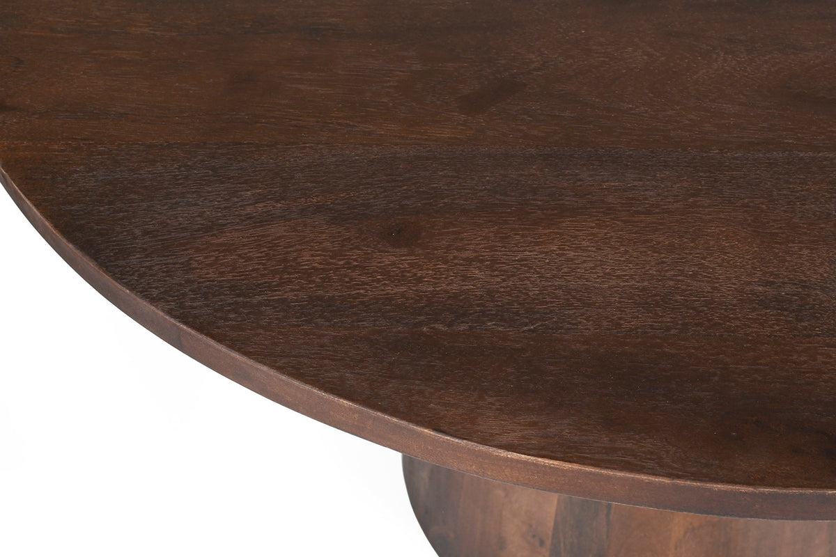 Rousseau - Table Tommy 130 cm Ronde Manguier Marron - 77x130x100cm