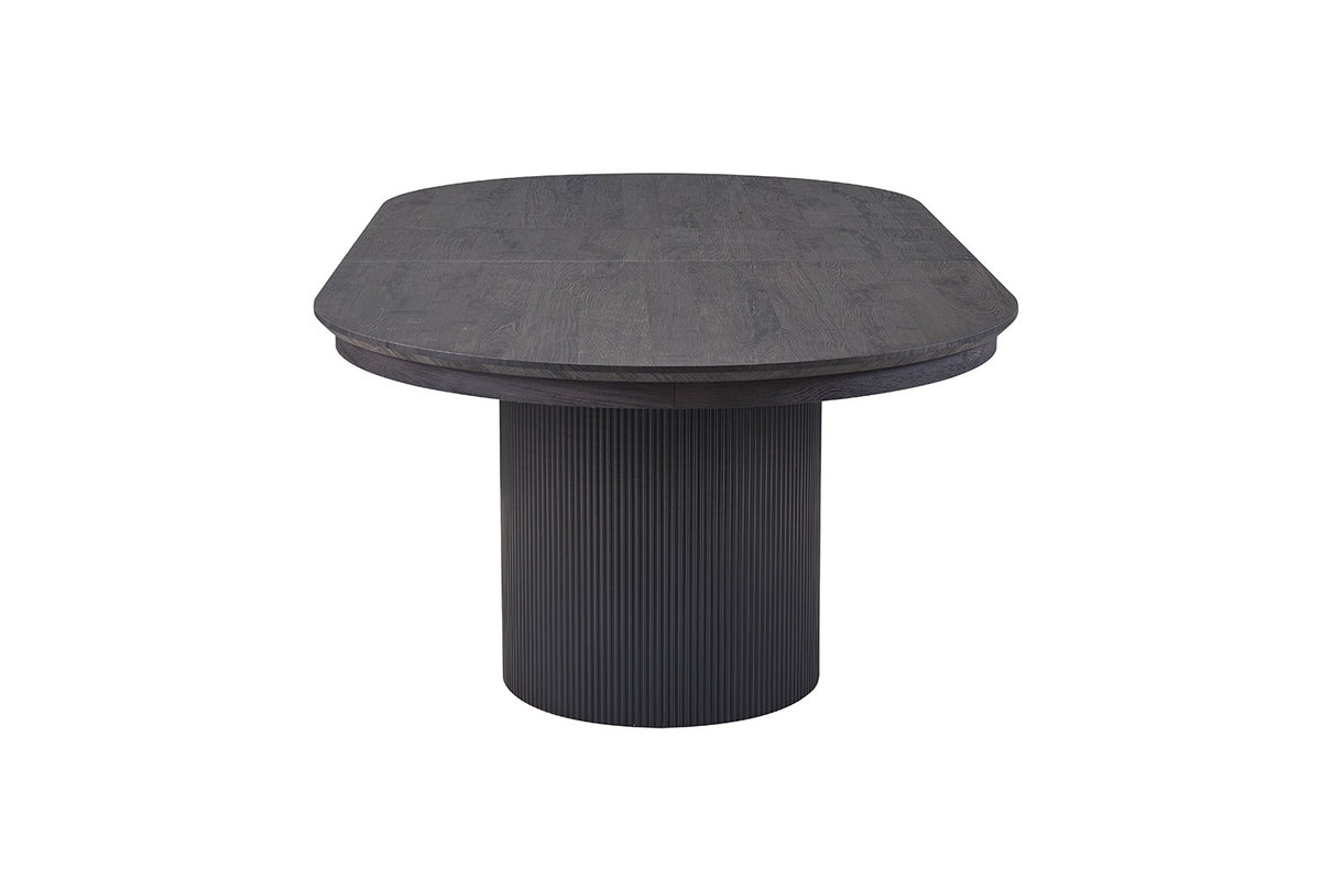 Rousseau - Table extensible Lagos 180-220 cm Décor Ovale Marron Foncé - 75x220x110 cm