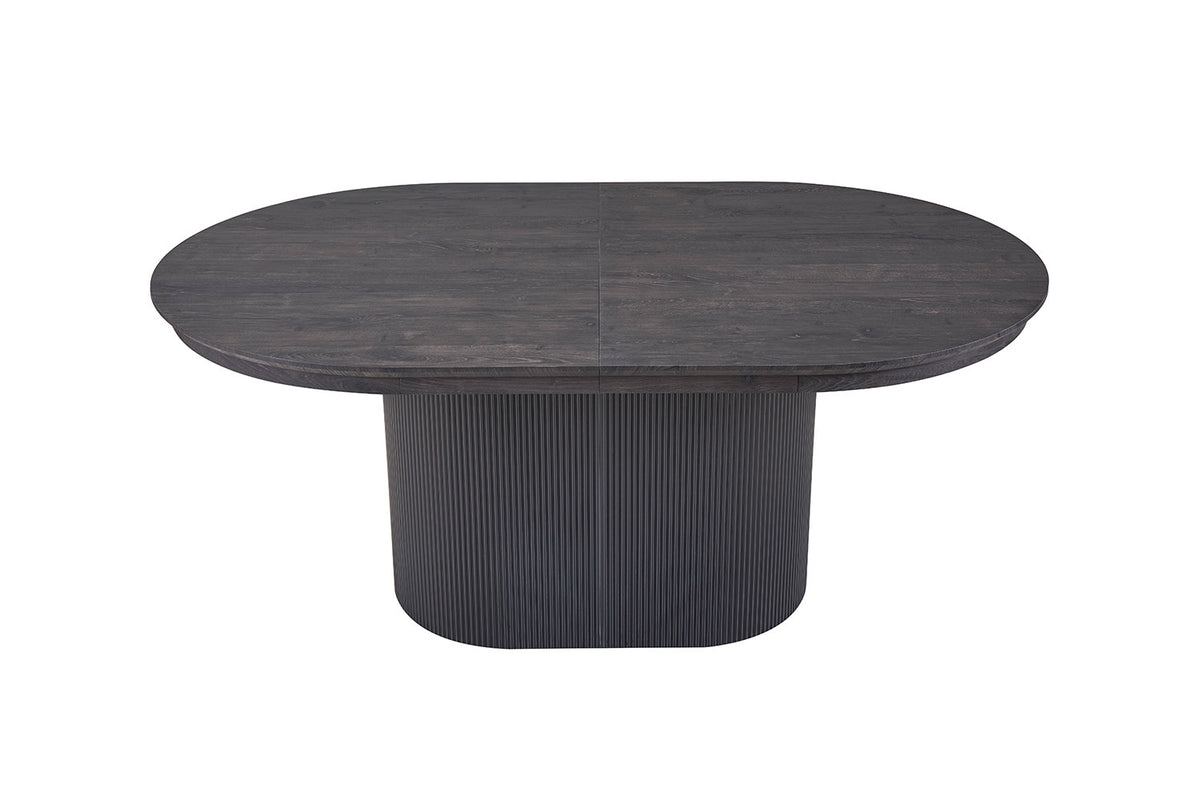 Rousseau - Table extensible Lagos 180-220 cm Décor Ovale Marron Foncé - 75x220x110 cm