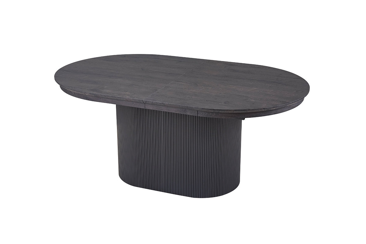 Rousseau - Table extensible Lagos 180-220 cm Décor Ovale Marron Foncé - 75x220x110 cm