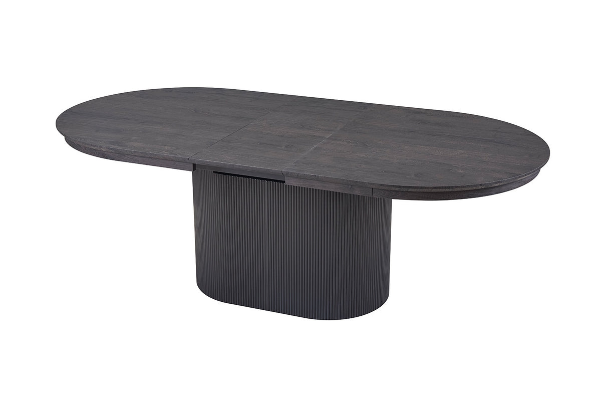 Rousseau - Table extensible Lagos 180-220 cm Décor Ovale Marron Foncé - 75x220x110 cm