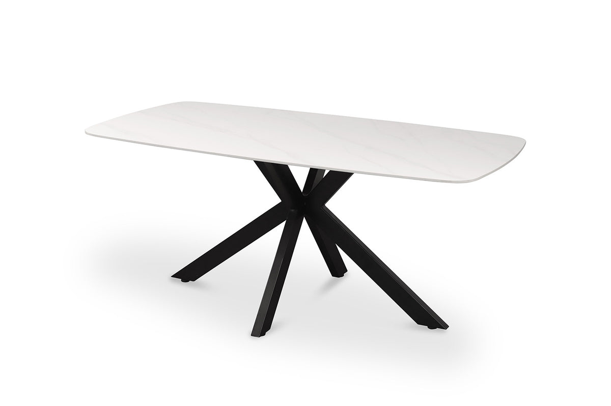 Rousseau - Tafel Apollo 180 cm Deens Ovaal Steen Wit - 76x180x90cm