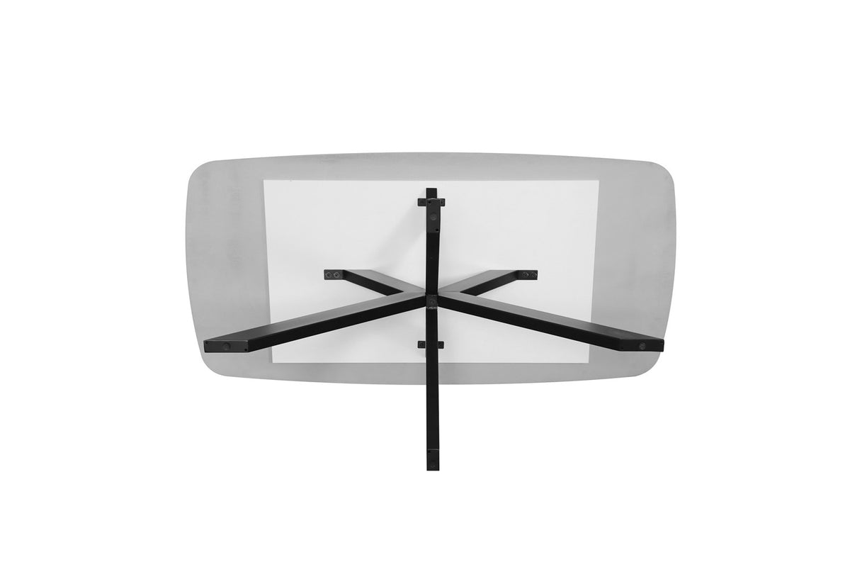 Rousseau - Table Apollo 180 cm Ovale Danois Pierre Brillante Gris Italien - 76x180x90cm