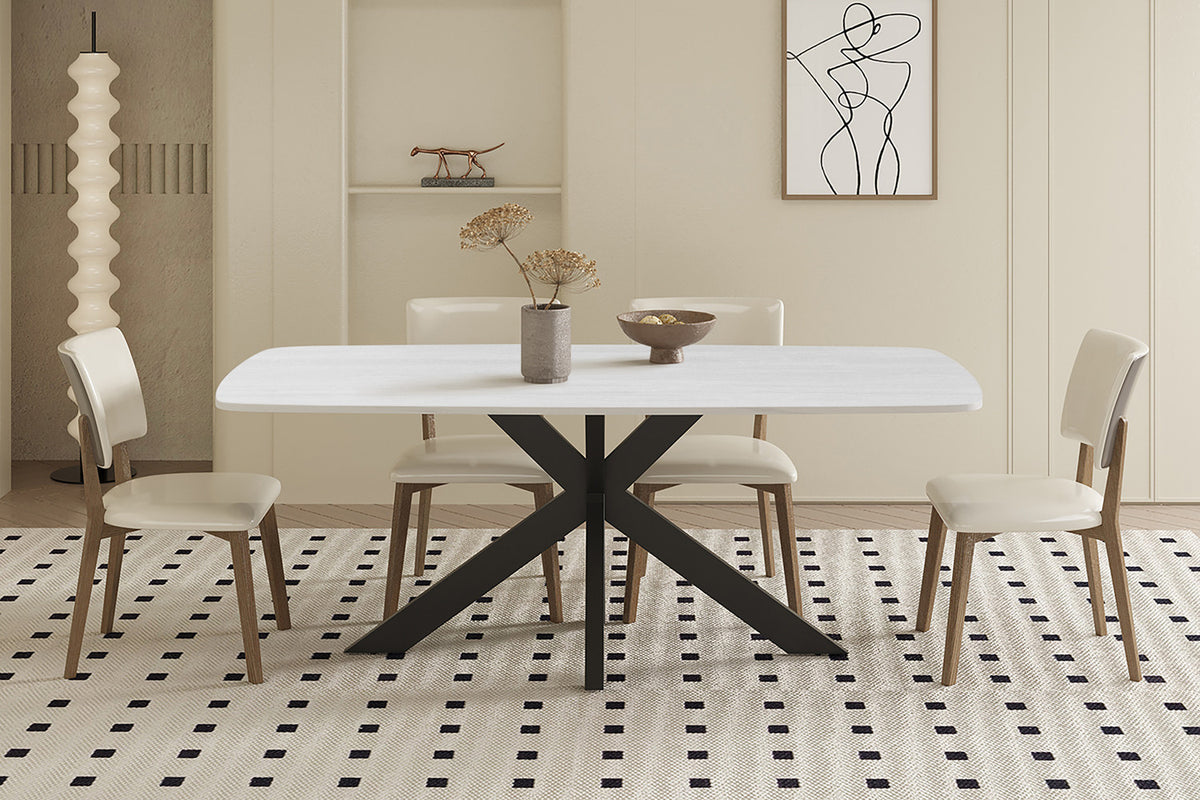 Rousseau - Table Apollo 180 cm Danois Ovale Pierre Baroque Gris - 76x180x90cm
