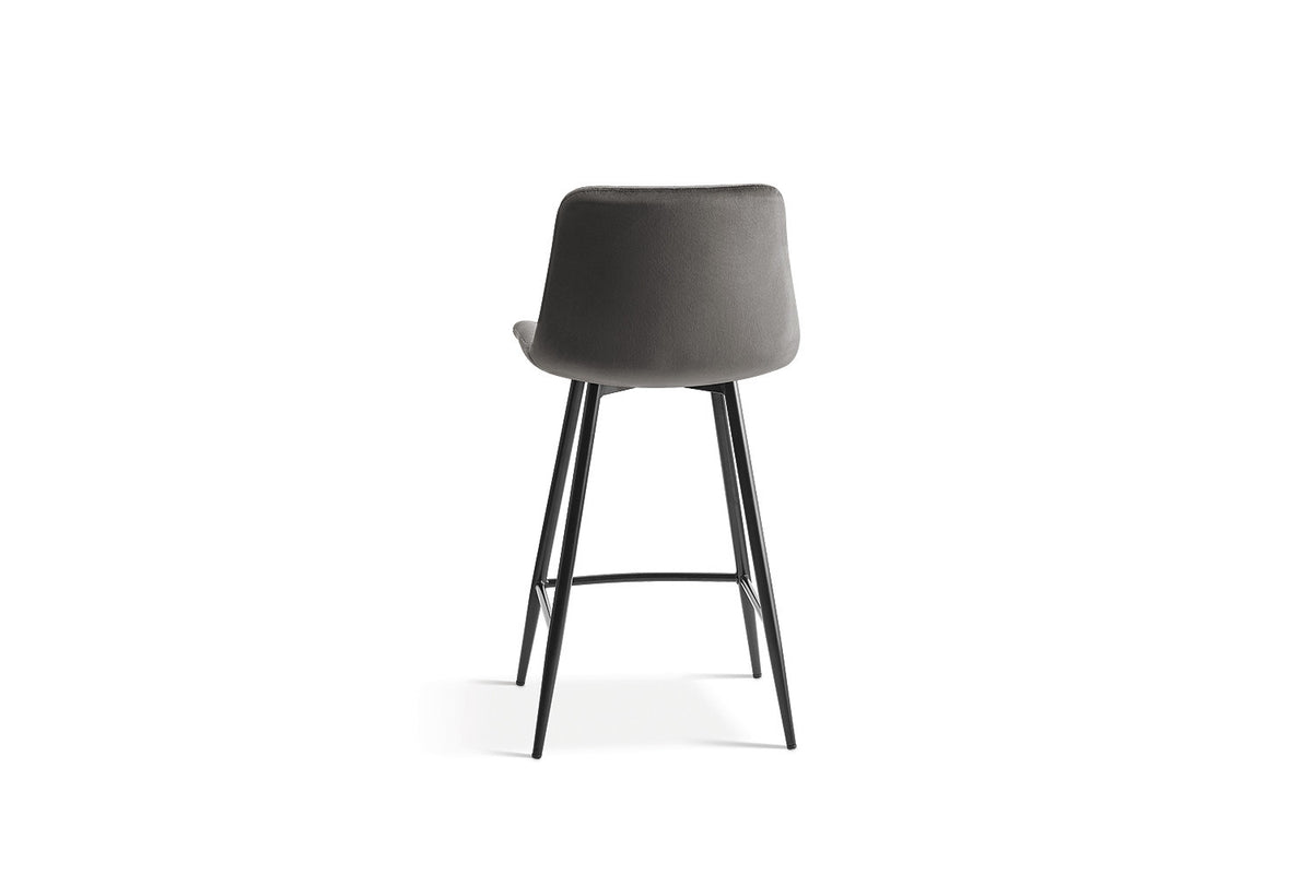 Rousseau - Chaise de bar Juta Velours Taupe - 95x46x36 cm