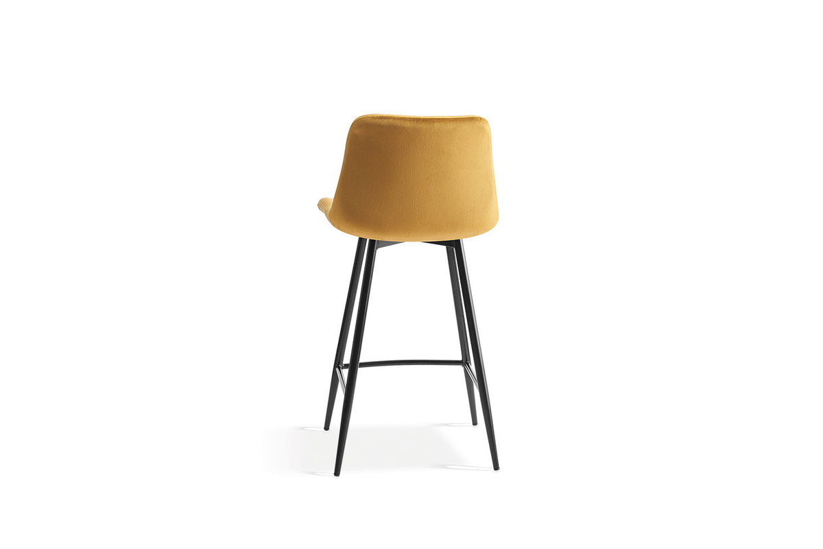 Rousseau - Barstoel Juta Fluweel Goud - 95x46x36 cm