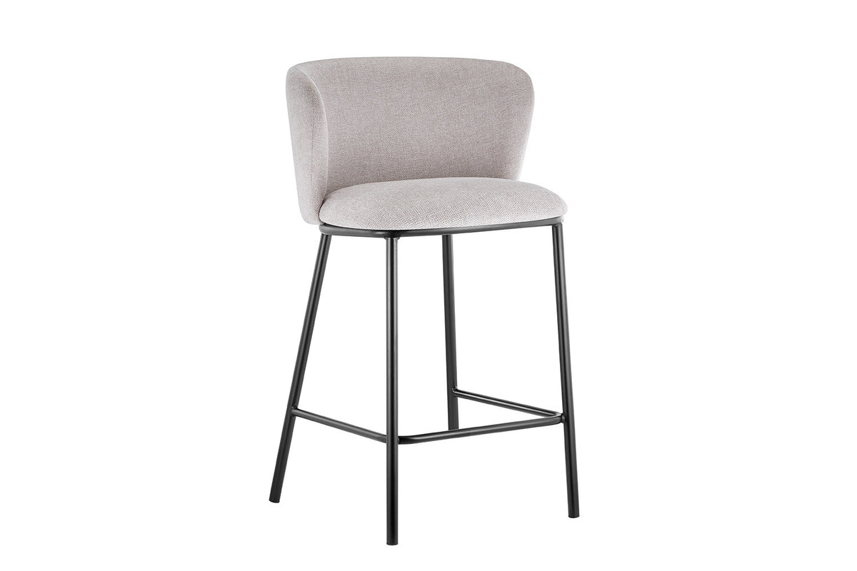 Rousseau - Barstoel Arthur Stof Beige - 88.5x53x50.5 cm