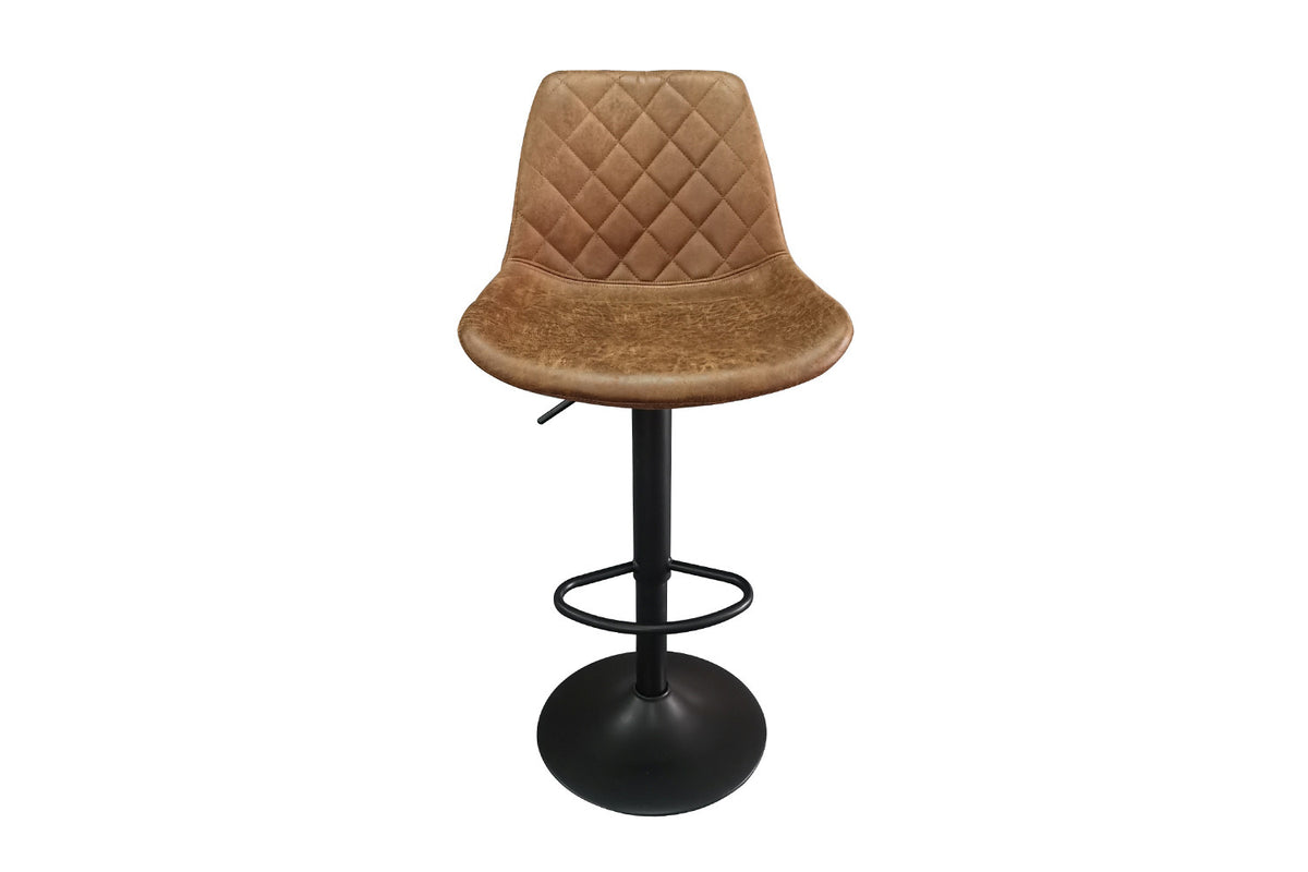 Rousseau - Chaise de bar Madrid PU Cognac - DEC7999 - 89x49x54 cm