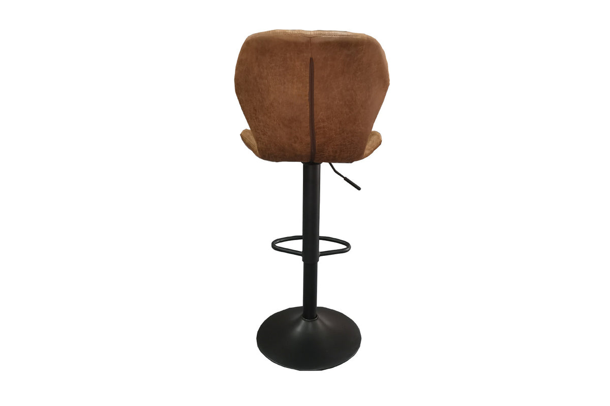 Rousseau - Chaise de bar Malaga PU Cognac - DEC8031 - 90x48x52 cm