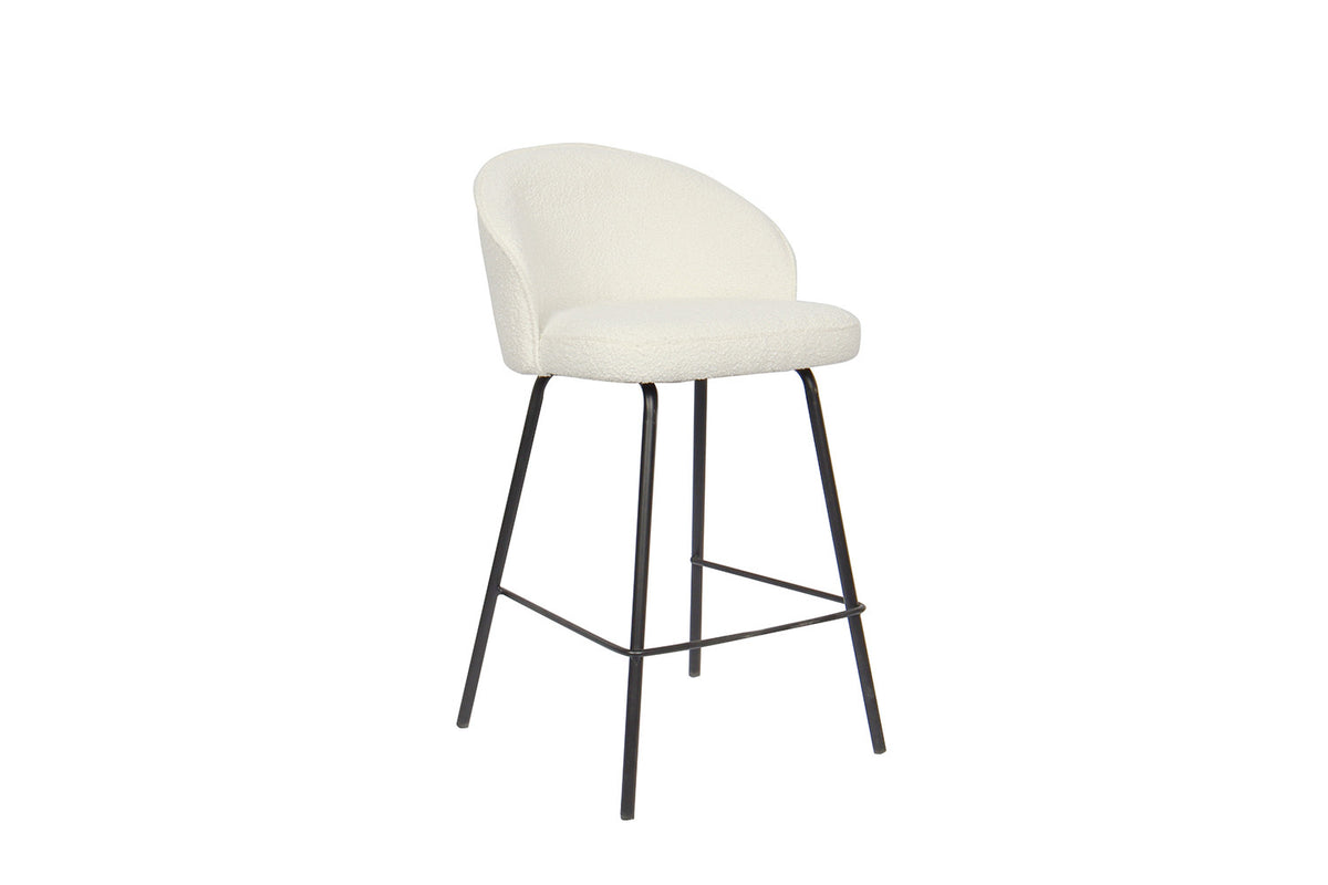 Rousseau - Barstoel June Boucle - Wit - 87x52x51 cm