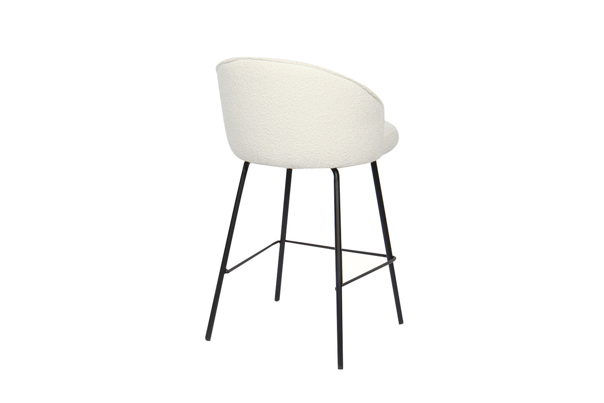 Rousseau - Barstoel June Boucle - Wit - 87x52x51 cm