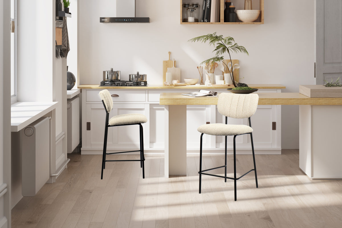 Rousseau - Barstoel Antura Stof Beige - 97x46x53 cm
