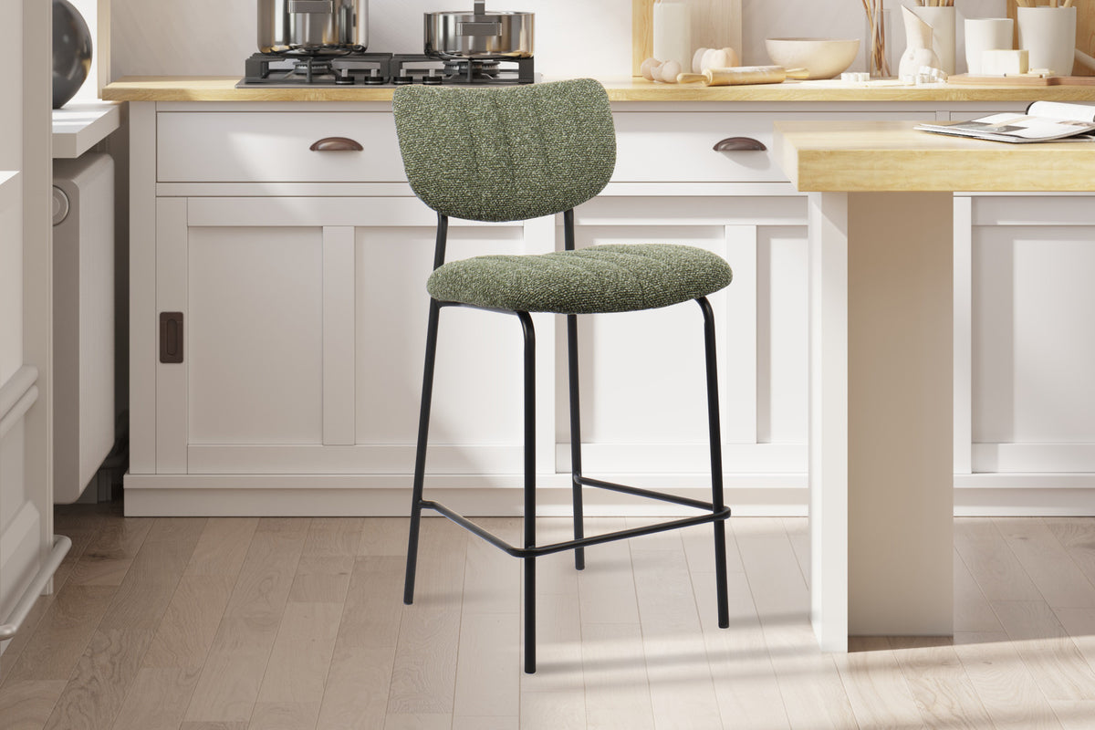 Rousseau - Barstoel Antura Stof Groen - 97x46x53 cm