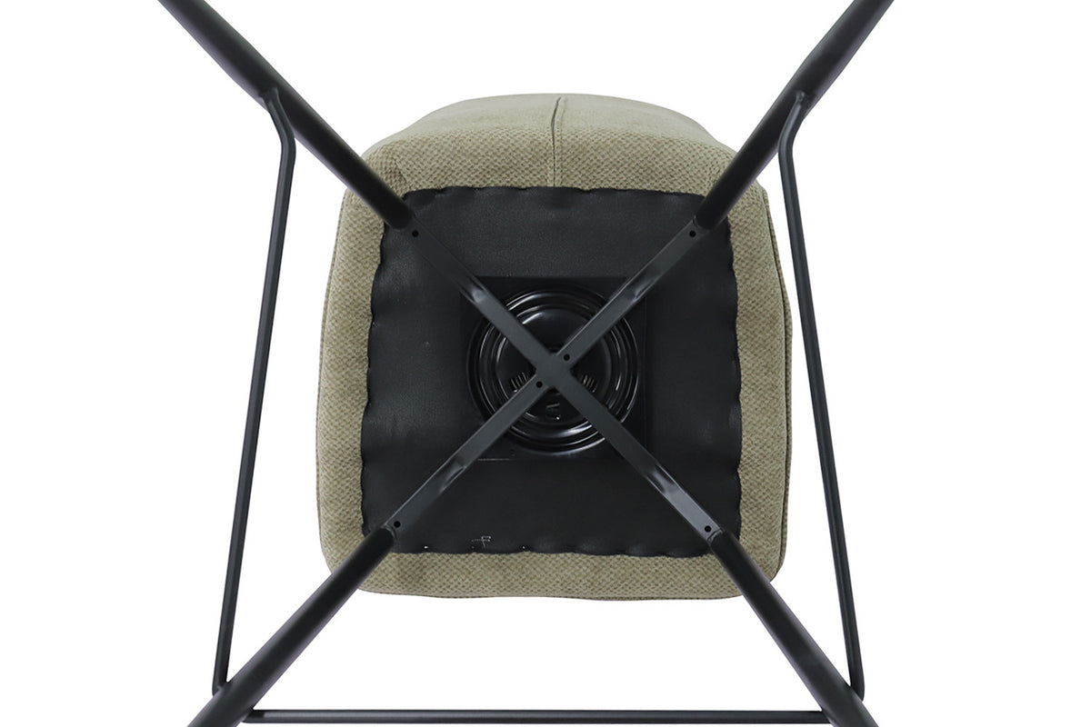 Rousseau - Tabouret de bar Lara - Tissu Sable - 103x48x56 cm