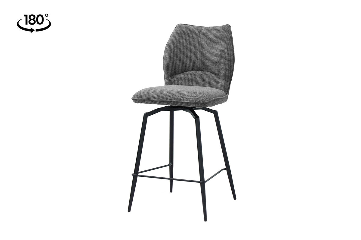 Rousseau - Barstoel Lara - Stof Grijs - 103x48x56 cm