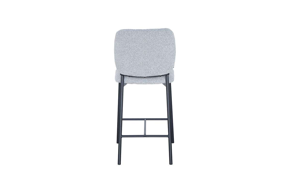 Rousseau - Chaise de bar Sophia tissu gris clair - 99x45x55,5 cm