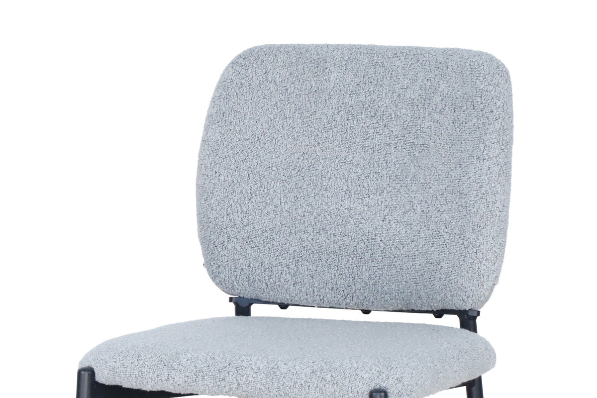 Rousseau - Chaise de bar Sophia tissu gris clair - 99x45x55,5 cm