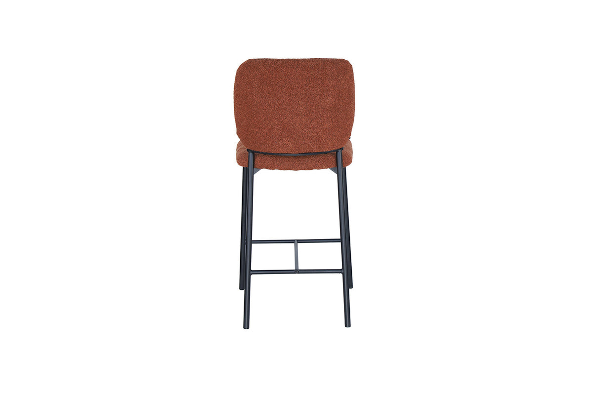 Rousseau - Chaise de bar Sophia Tissu Rouille - 99x45x55,5 cm