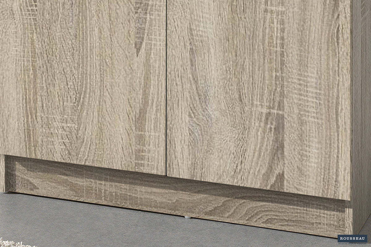 Rousseau - Opbergkast Ray 2 deuren en 4 legplanken Sonoma - 180x80x40 cm
