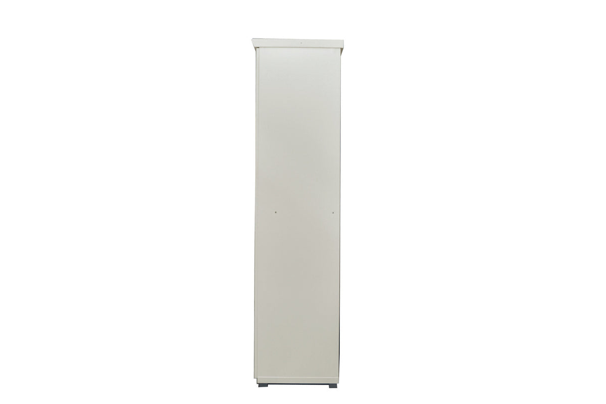 Rousseau - Armoire Mike 4 portes Blanc - 183x160x52 cm