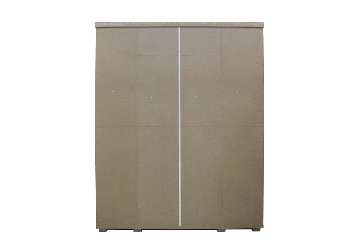 Rousseau - Armoire Mike 4 portes Blanc - 183x160x52 cm