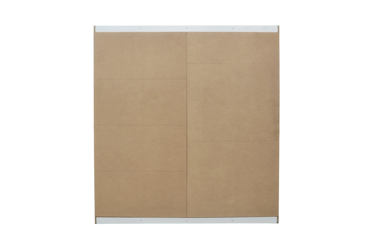 Rousseau - Armoire Mike 2 portes coulissantes, 1 porte miroir Sonoma - 197,5x182,5x52,5 cm