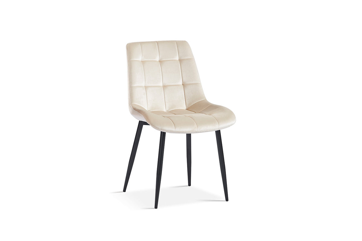 Rousseau - Chaise Juta - Velours Beige - 82x50x59 cm