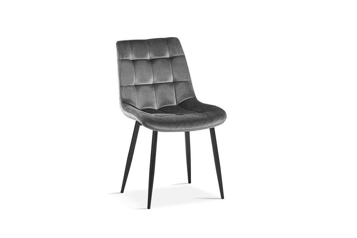 Rousseau - Stoel Juta - Fluweel Donkergrijs - 82x50x59cm
